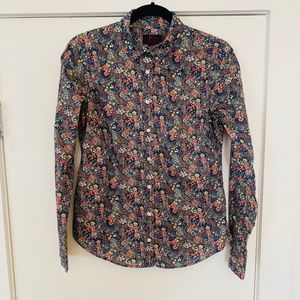 J Crew Liberty Printed Cotton Shirt, Size 6